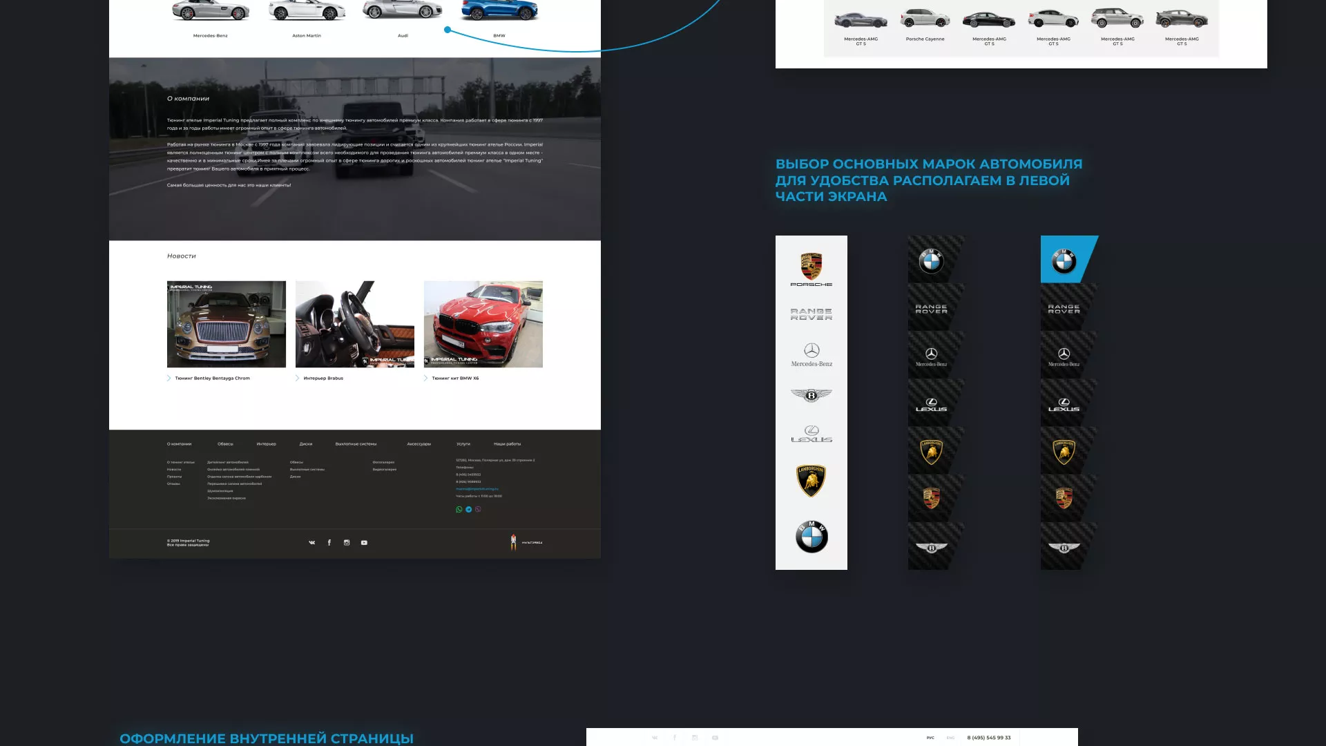 Создание сайта тюнинг-ателье «Imperial Tuning» в Ардоне