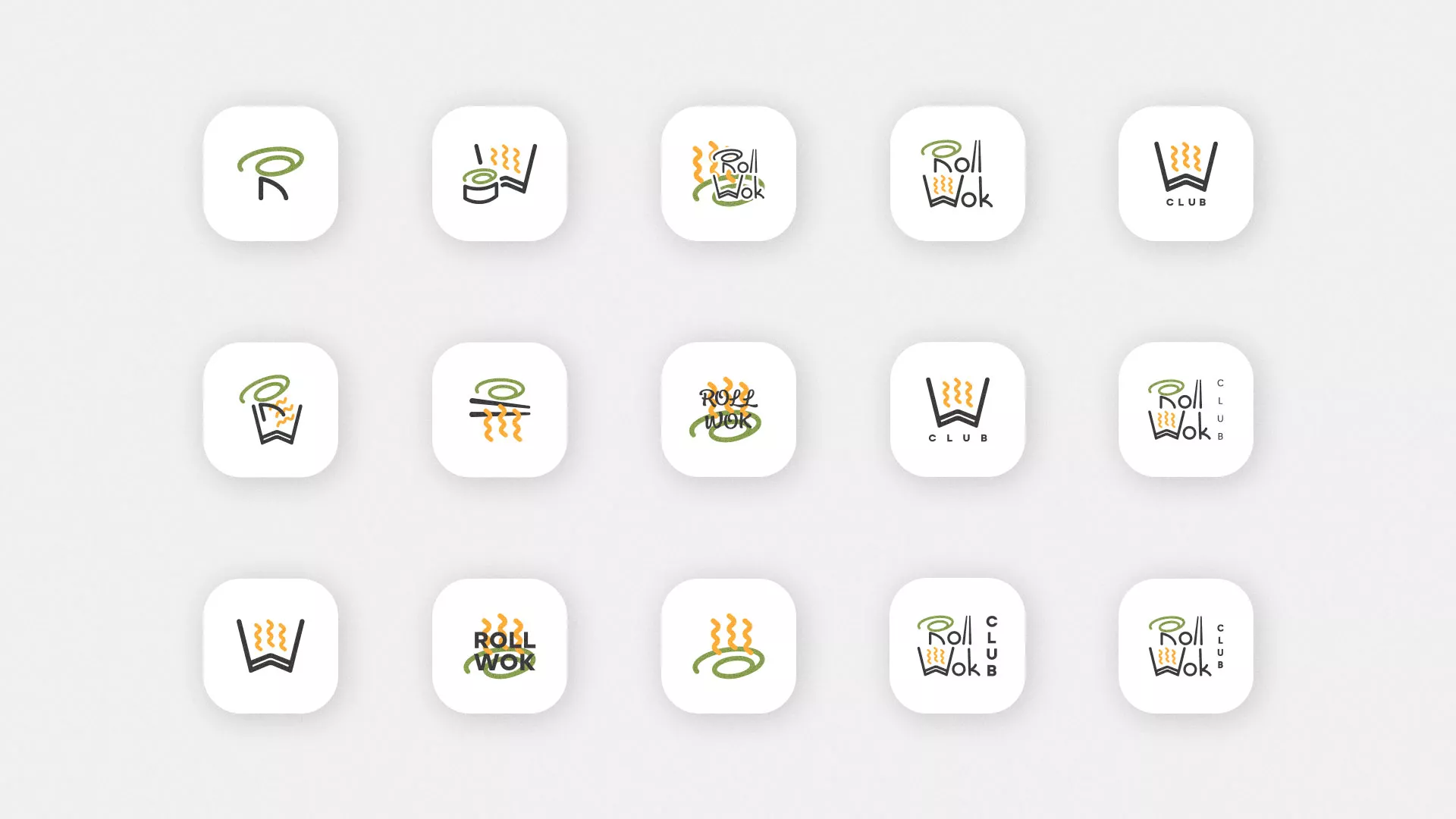 Разработка иконки приложения суши-бара «Roll Wok Club» в Ардоне