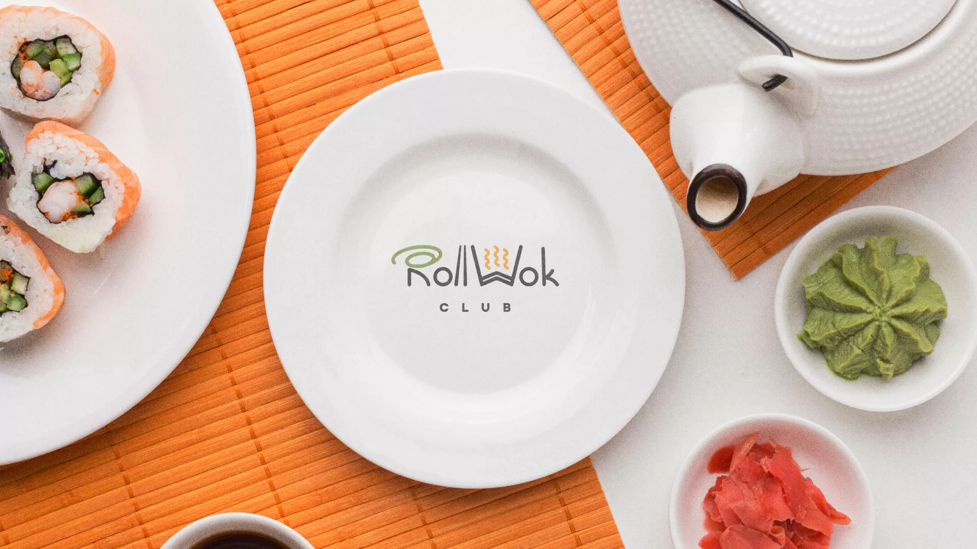 Разработка логотипа и фирменного стиля в Ардоне для суши-бара «Roll Wok Club» Разработка логотипа и фирменного стиля в Ардоне для суши-бара «Roll Wok Club»